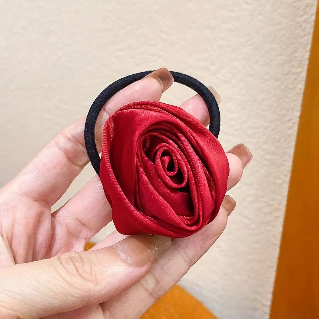 Velvet Rose Hair Tie