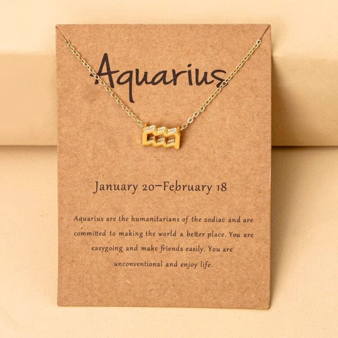 Aquarius Zodiac Sign Neckpiece