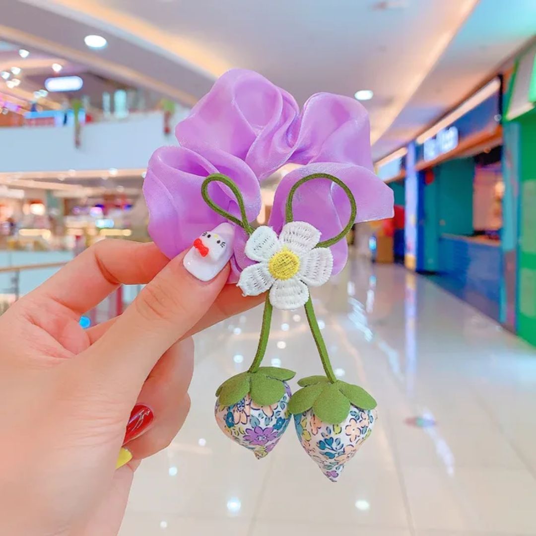 Berry Blossom Hair Tie