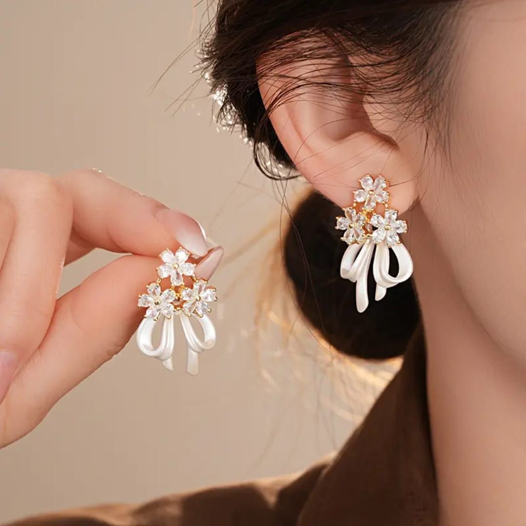 Sterling Bow Earrings