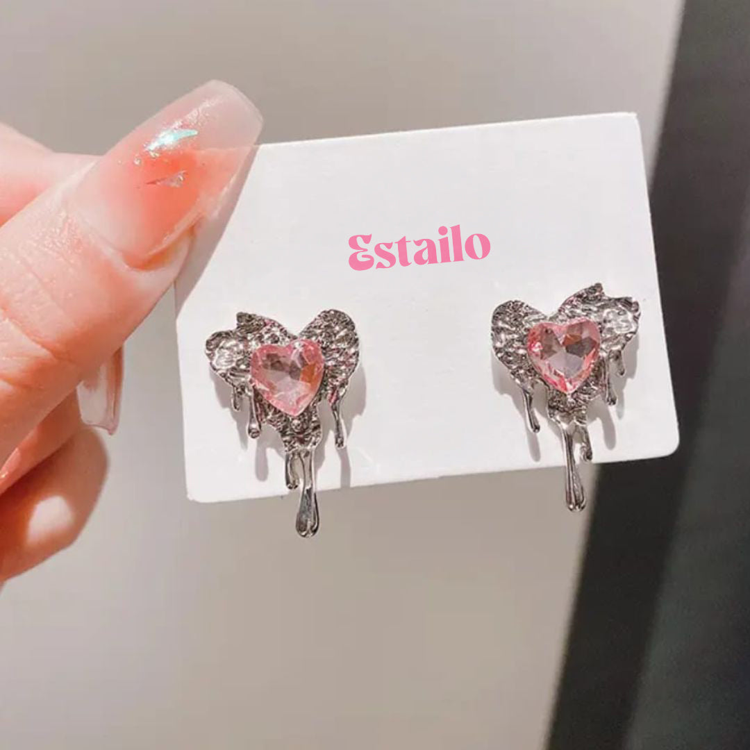 Pink Crystal Earrings