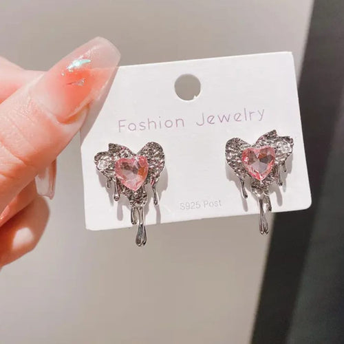 Pink Crystal Earrings