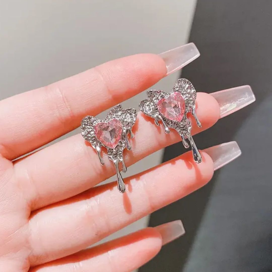 Pink Crystal Earrings