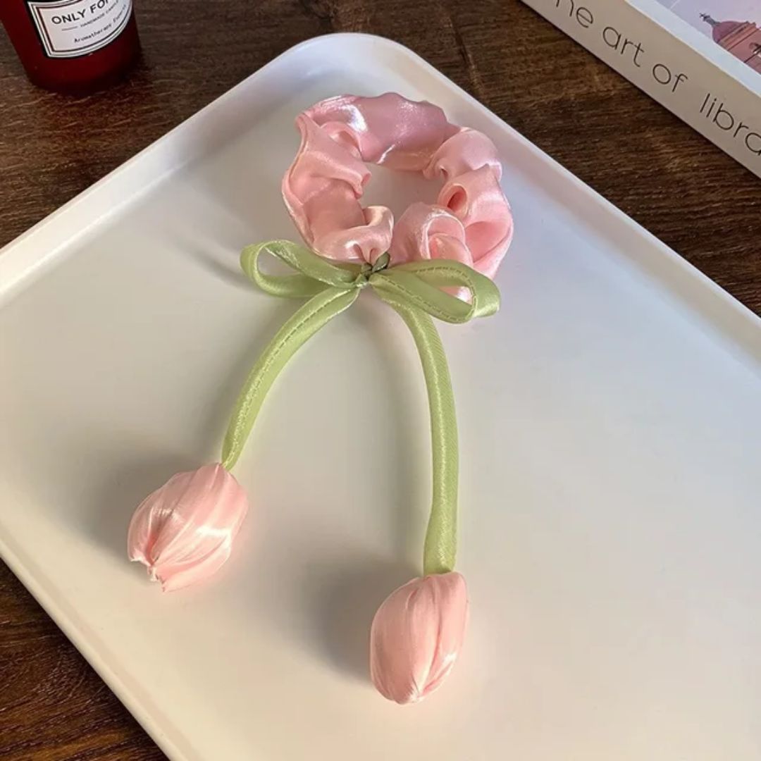 Floral Tulip Hair Tie