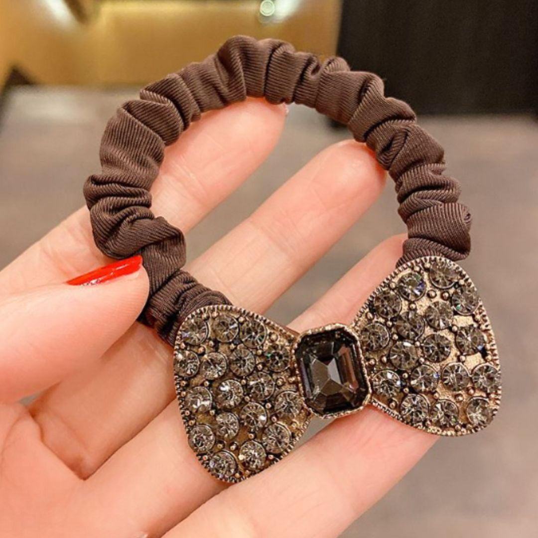 Brown Crystal Hair Tie
