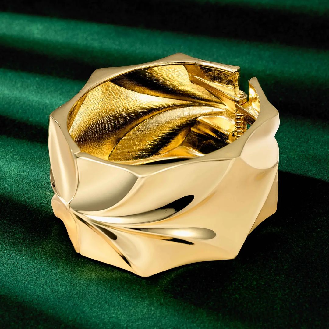 Gilded Embrace Cuff Bracelet