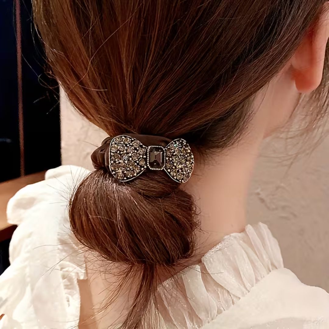 Brown Crystal Hair Tie