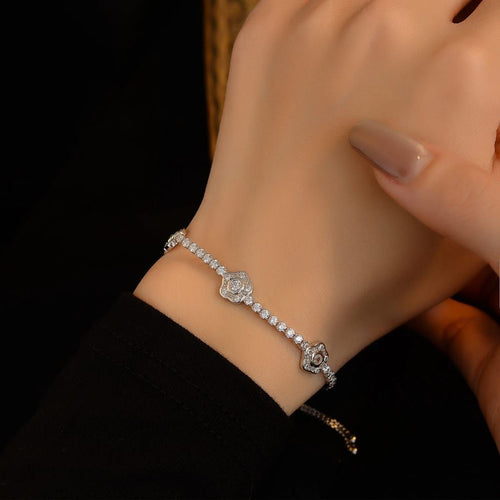 Sterling Rose Bracelet