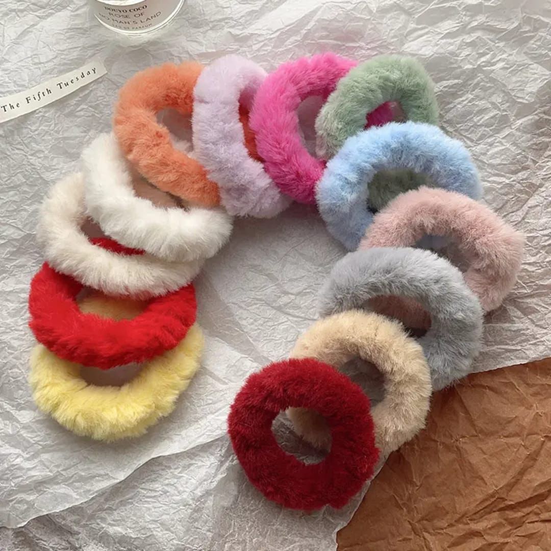 Fuzzy Bobble Hair Ties (pack of 3)