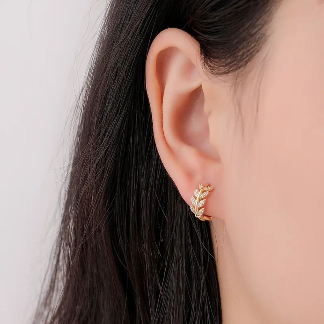Gilded Vine Hoops Earrings