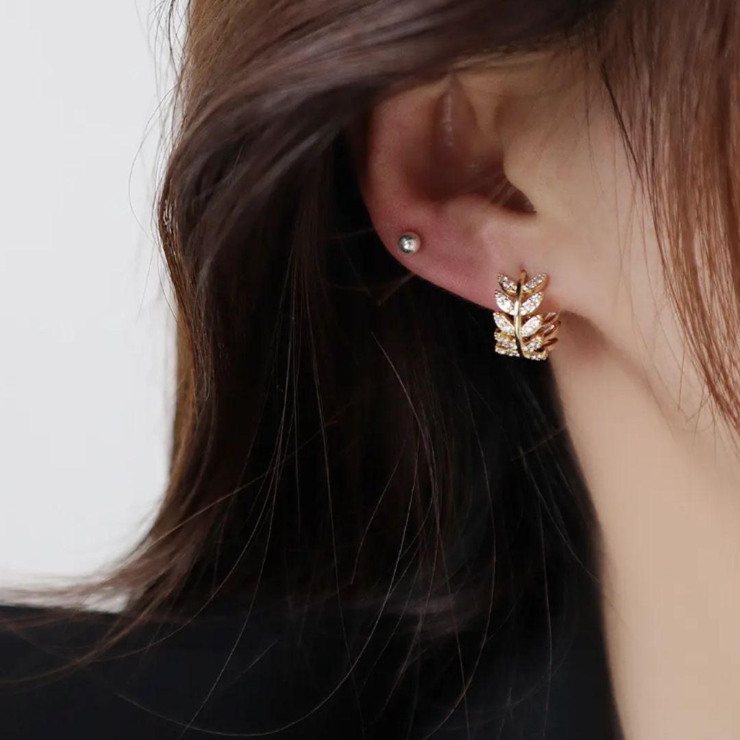 Gilded Vine Hoops Earrings