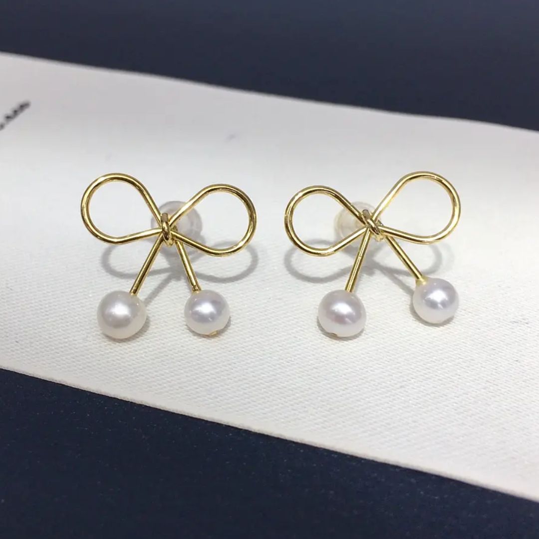 Bowknot Shaped Studs Earrings