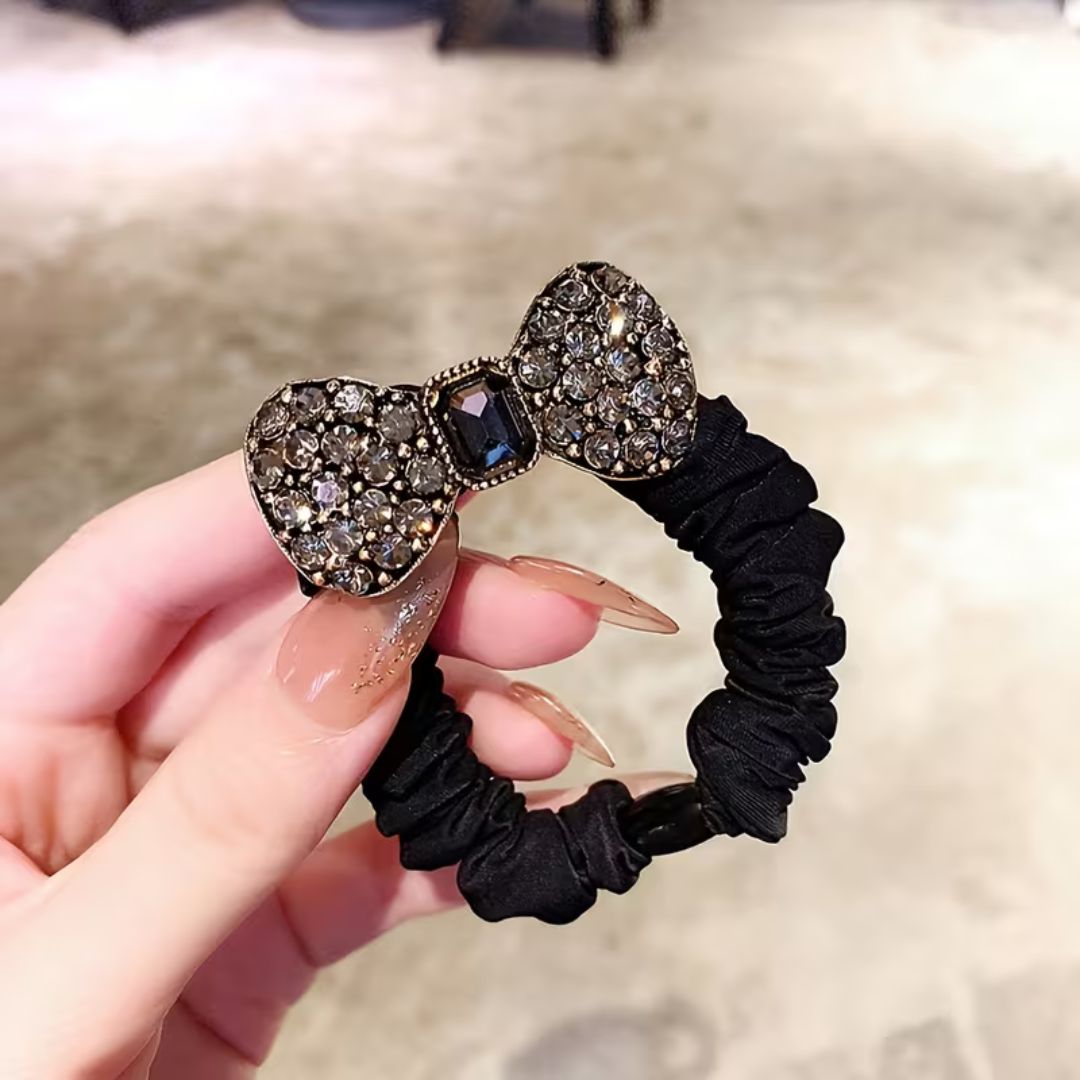 Black Crystal Scrunchie