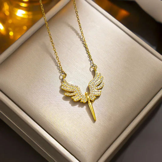 Angel Wing Golden Neckpiece