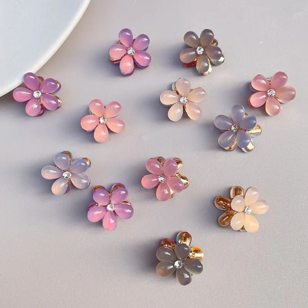 Mini Flower Hair Clips (pack of 4)