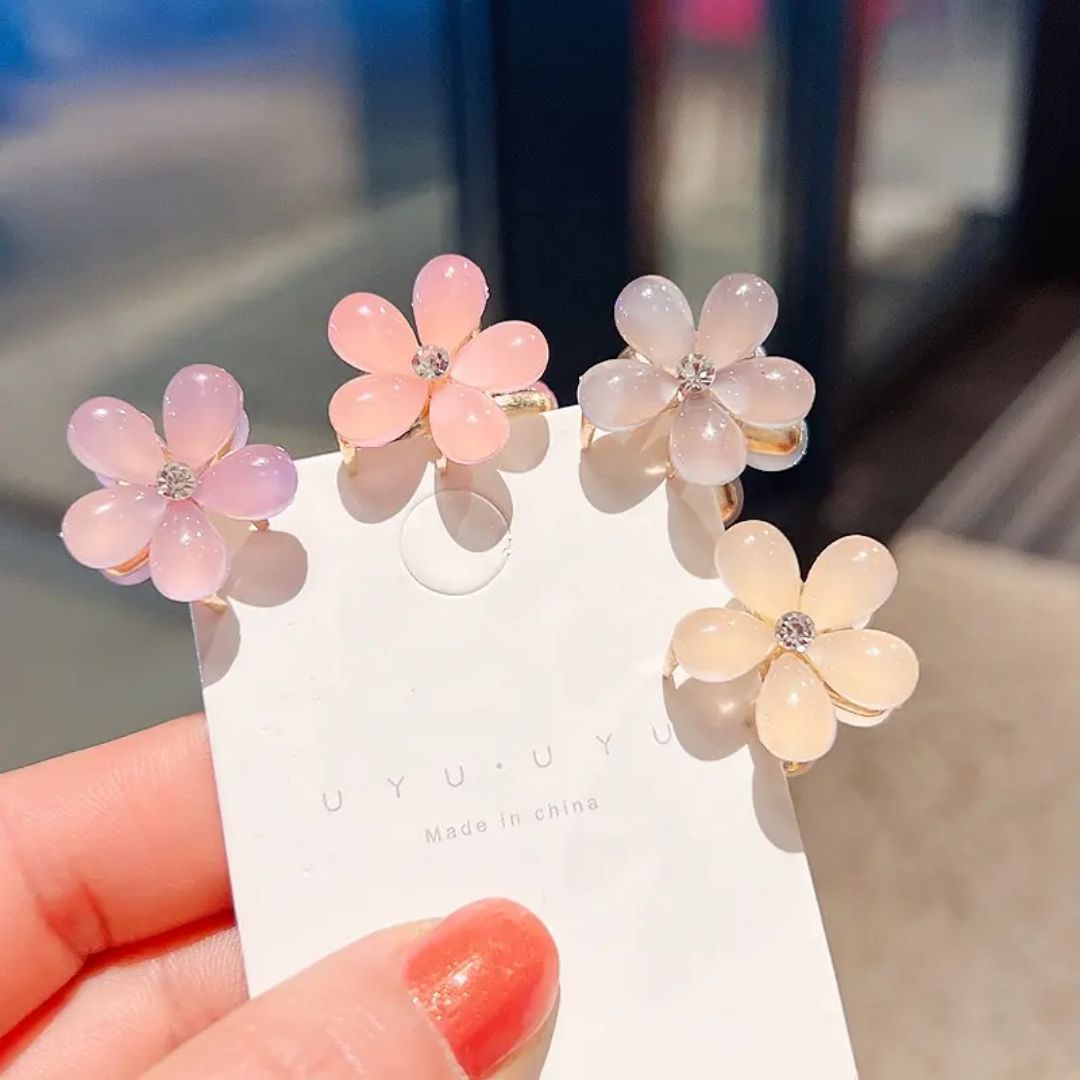 Mini Flower Hair Clips (pack of 4)