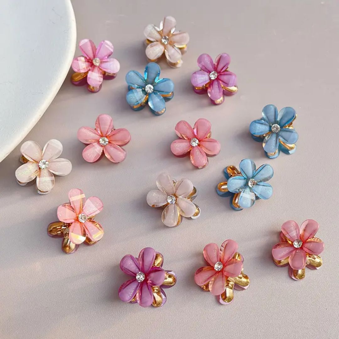 Mini Flower Hair Claw (pack of 3)