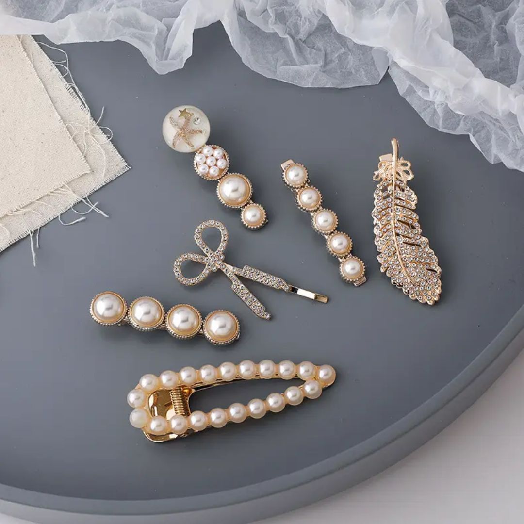 Rhinestone Pearl Hair Pins