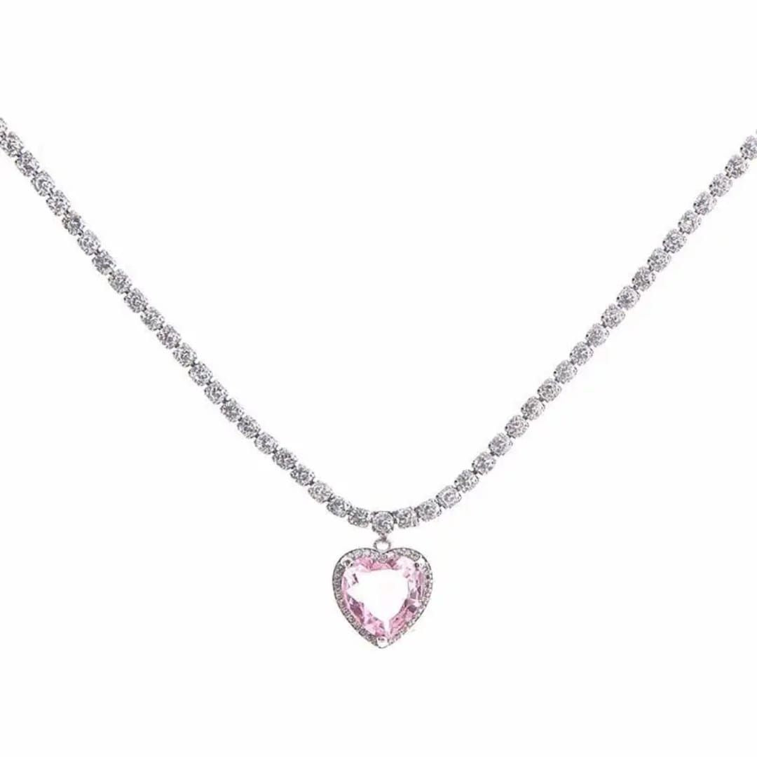 Crystal Love Heart Neckpiece