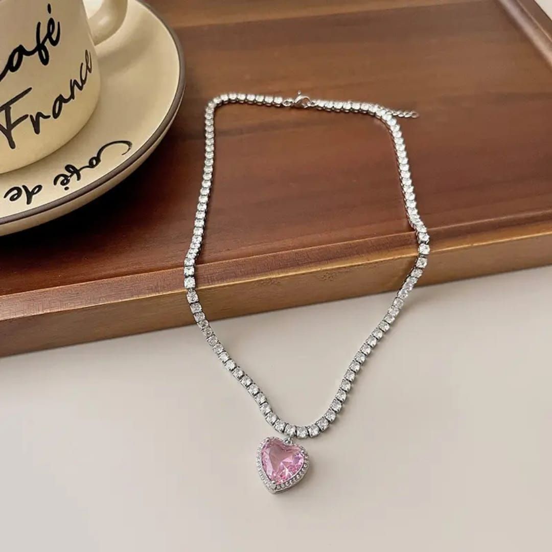 Crystal Love Heart Neckpiece
