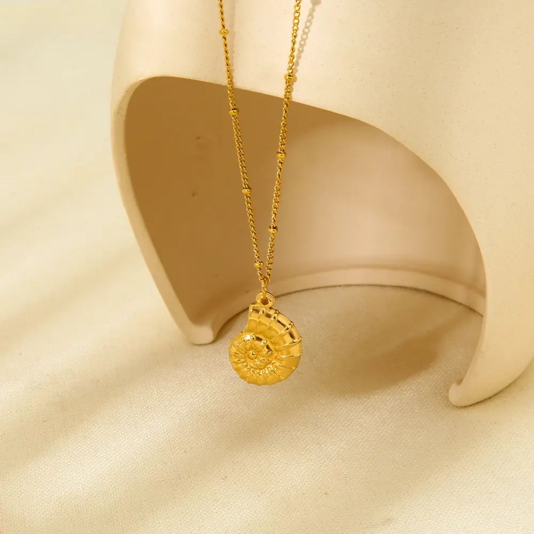 Spiral Shell Pendant Necklace