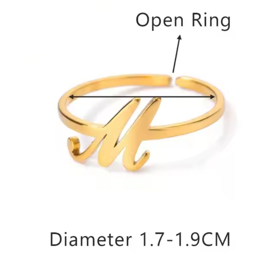 Elegant Letter Ring