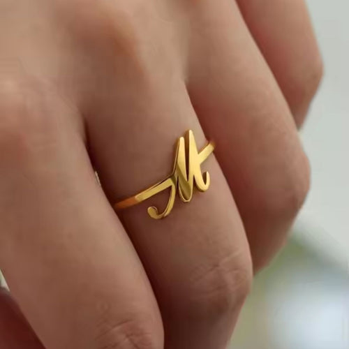 Elegant Letter Ring