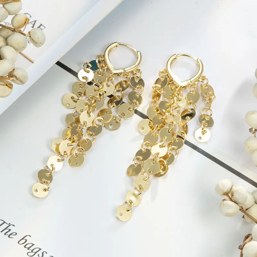 Shimmering Chain Earrings