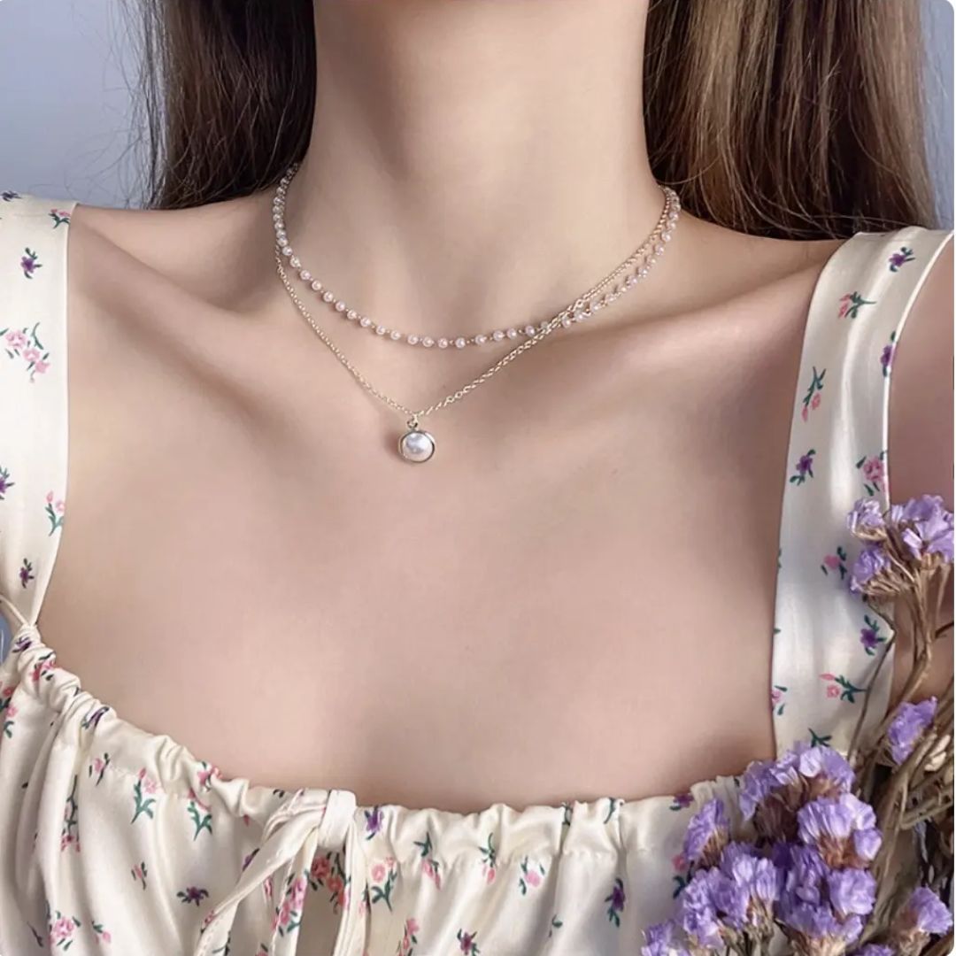 Perky Pearl Layered Necklace
