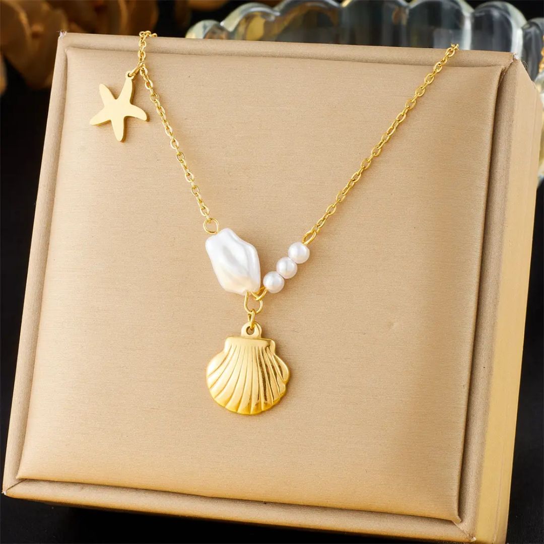 Gilded Marine Necklace