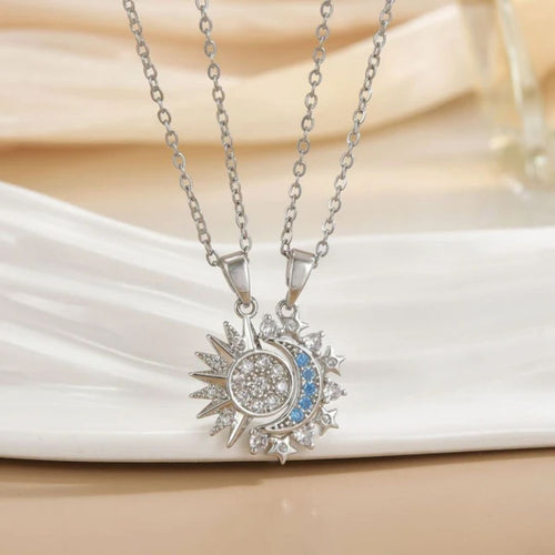 Bestie Sun Moon Bestie Couple Necklace