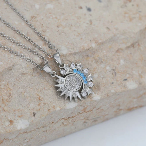 Bestie Sun Moon Bestie Couple Necklace