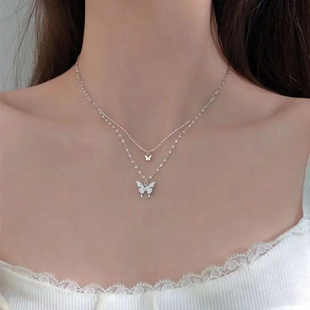 Social Butterfly Layered Neckpiece