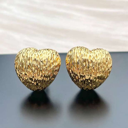Golden Luxe Heart Stud Earring
