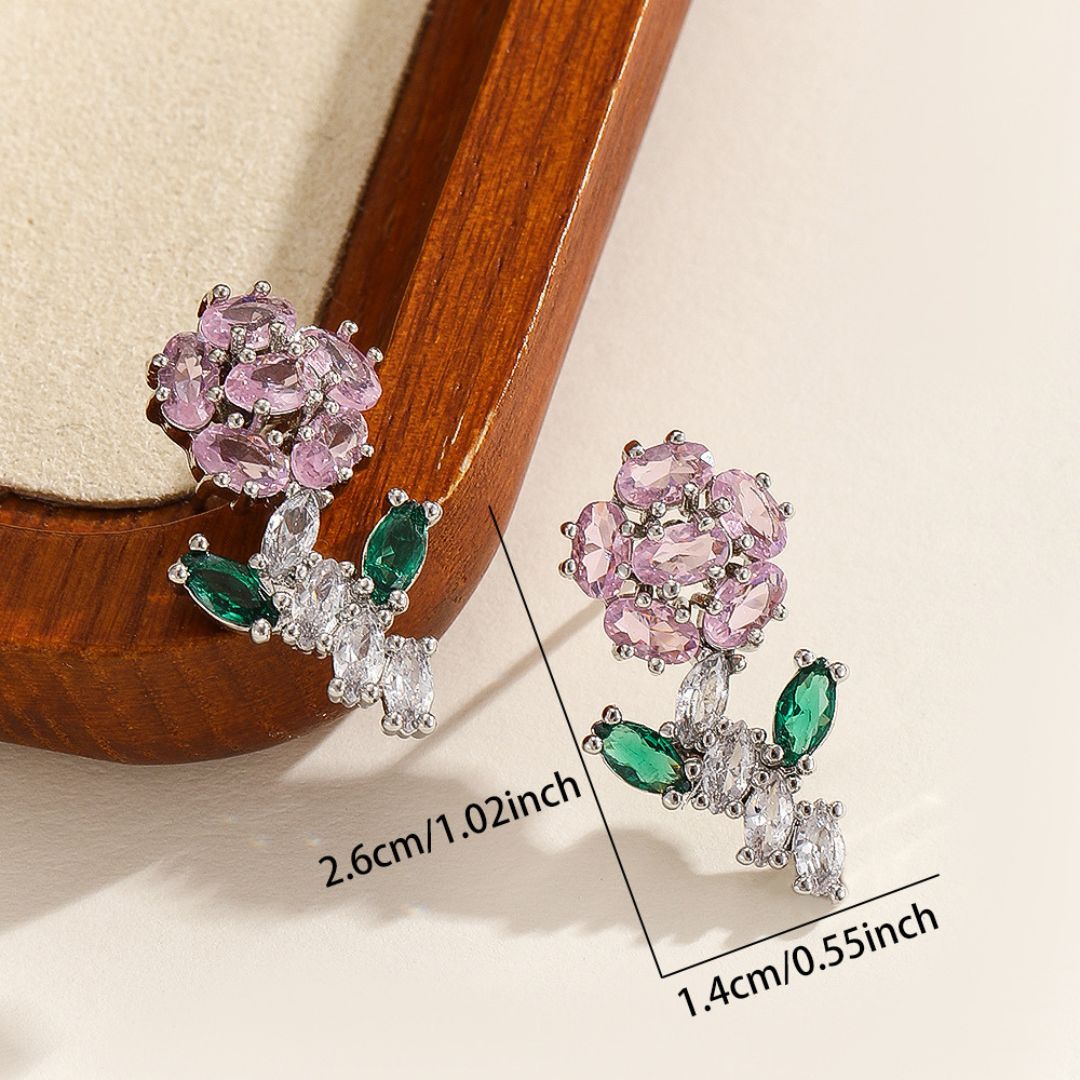 Dewdrop Floral Stud Earrings