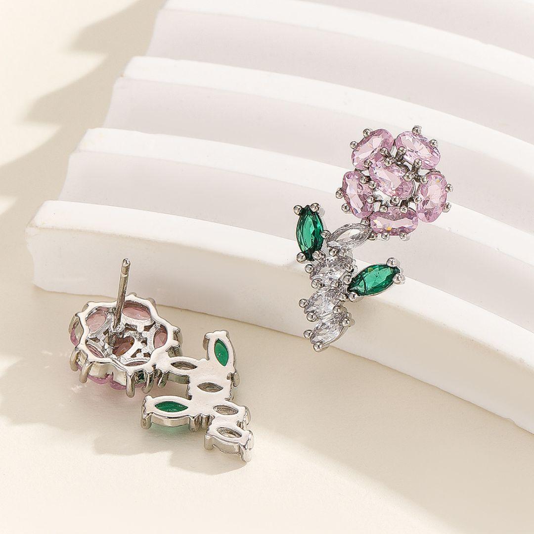 Dewdrop Floral Stud Earrings