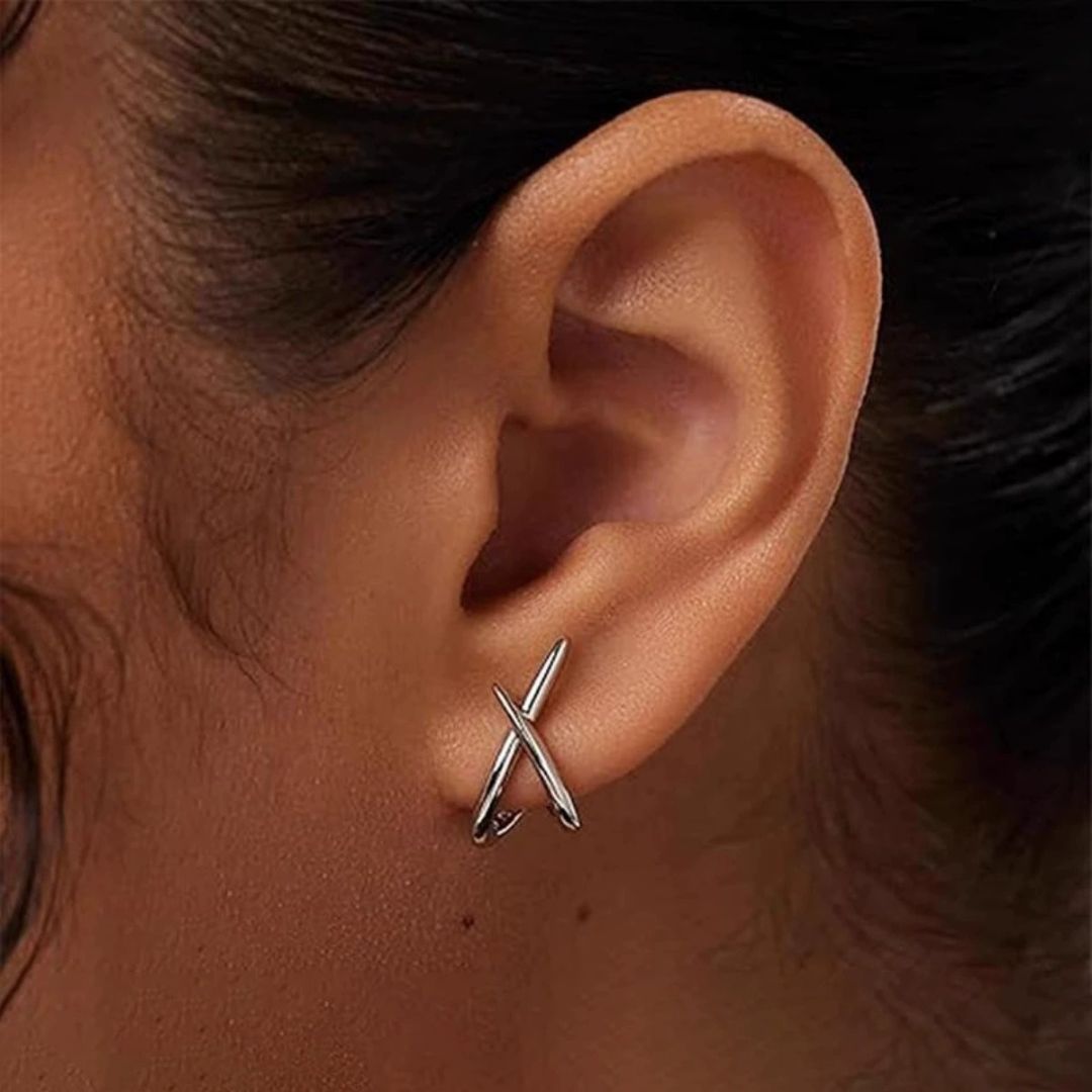 Criss-Cross Stud Earring