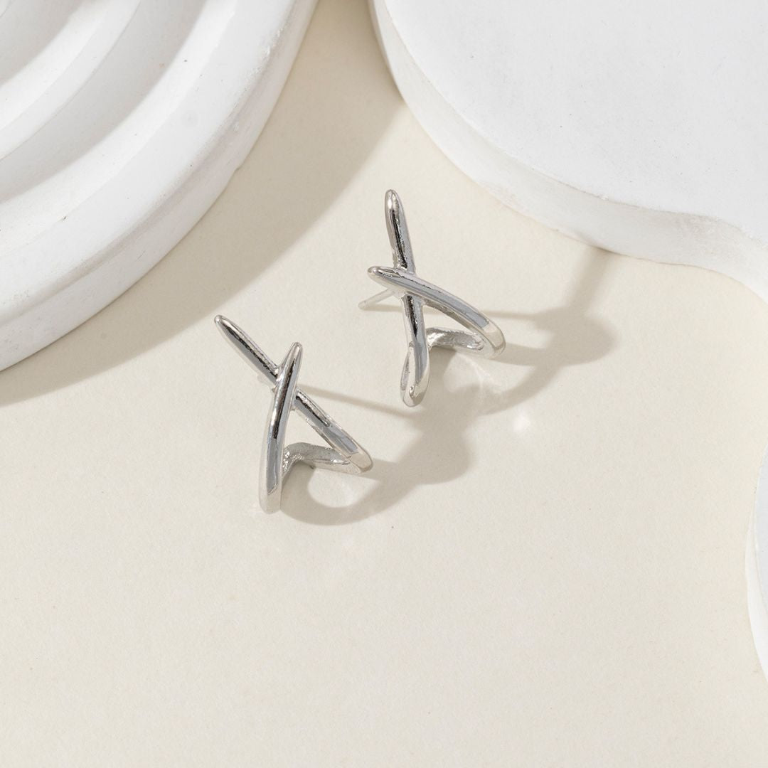 Criss-Cross Stud Earring