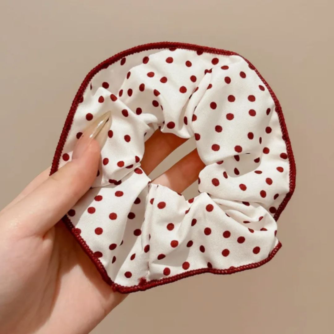 Polka Dot Hair Scrunchie