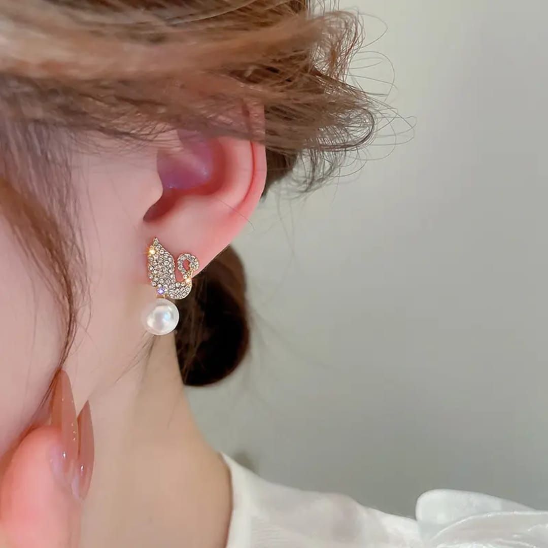 Take A Swan Dive Earring