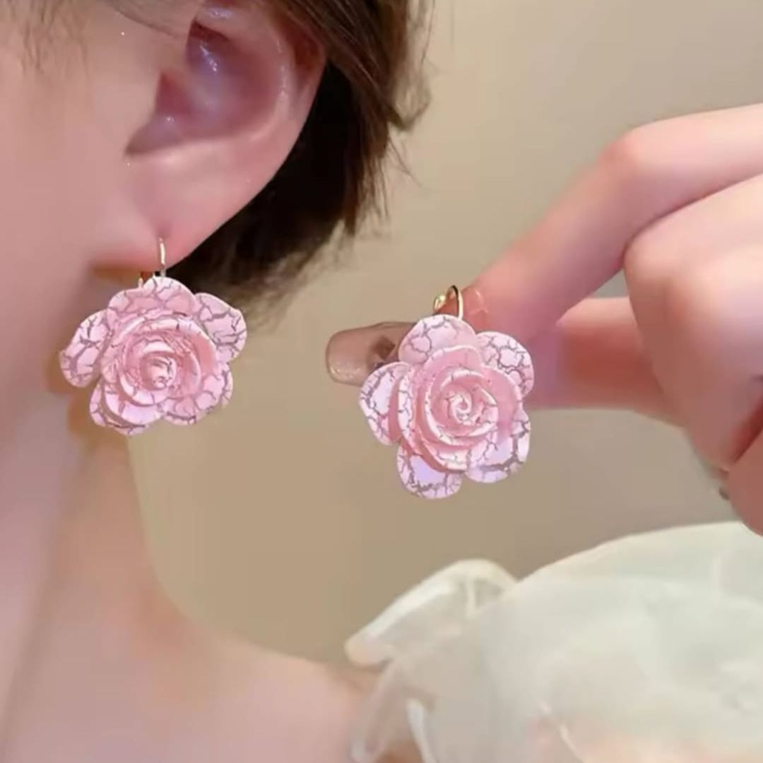 Floral Daisy Hoops Earring