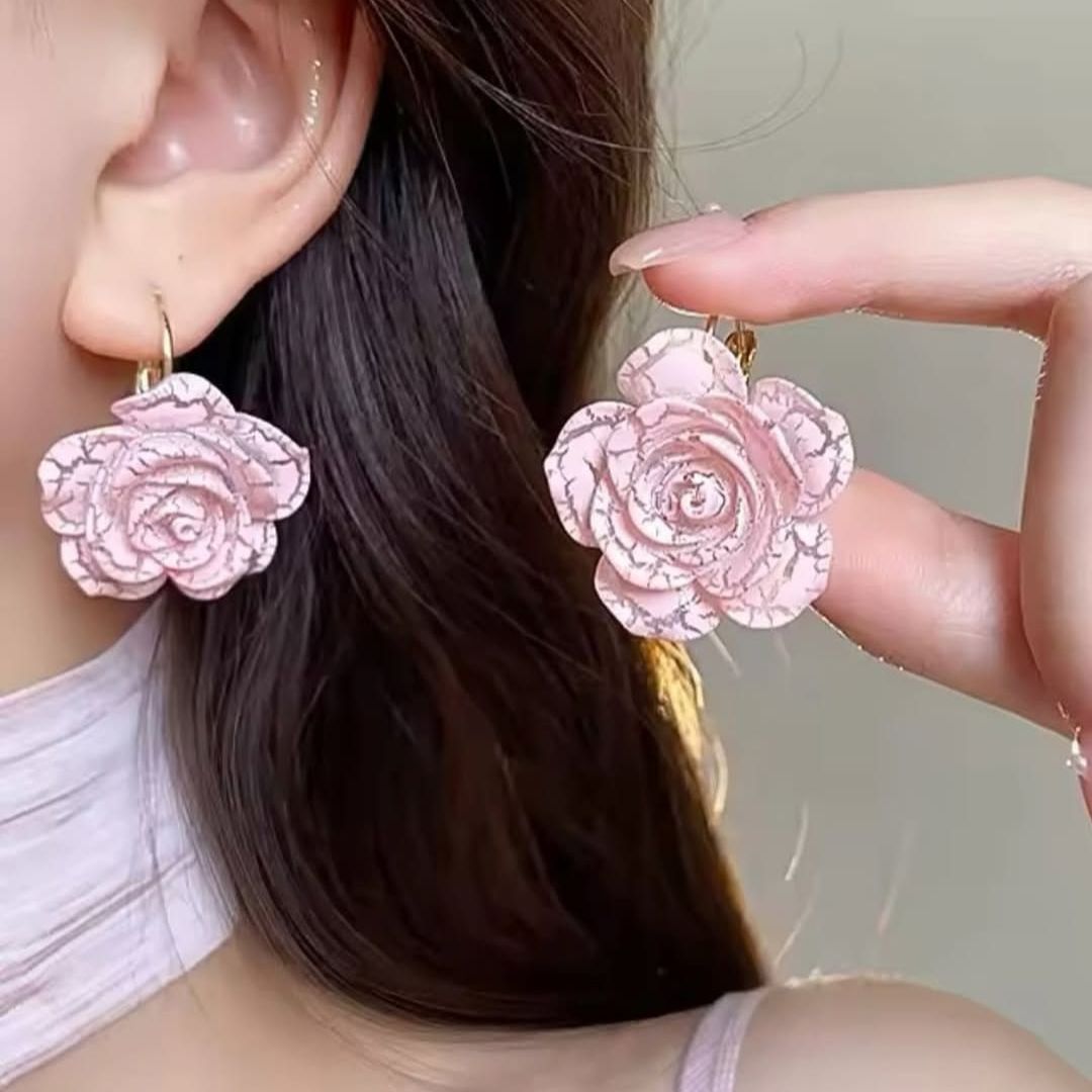 Floral Daisy Hoops Earring