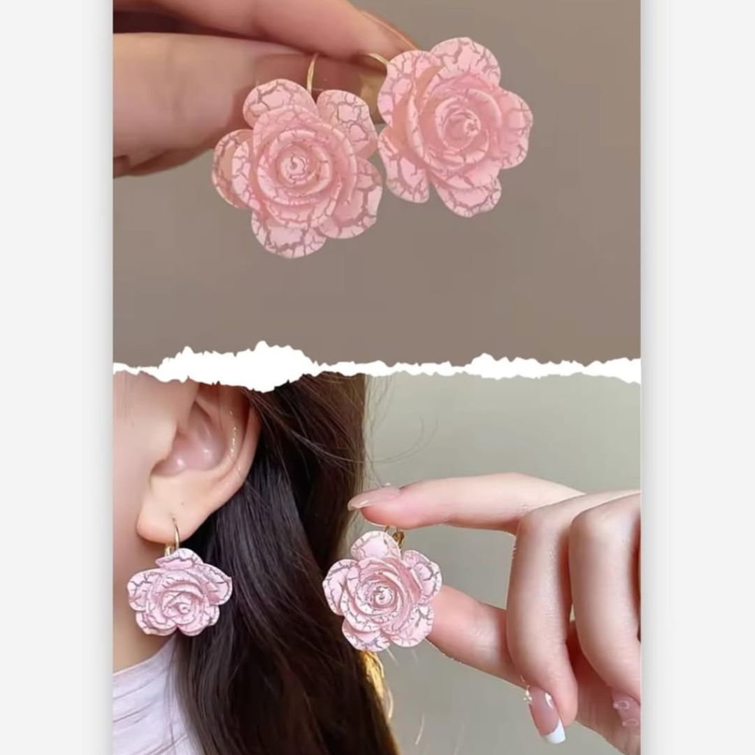 Floral Daisy Hoops Earring