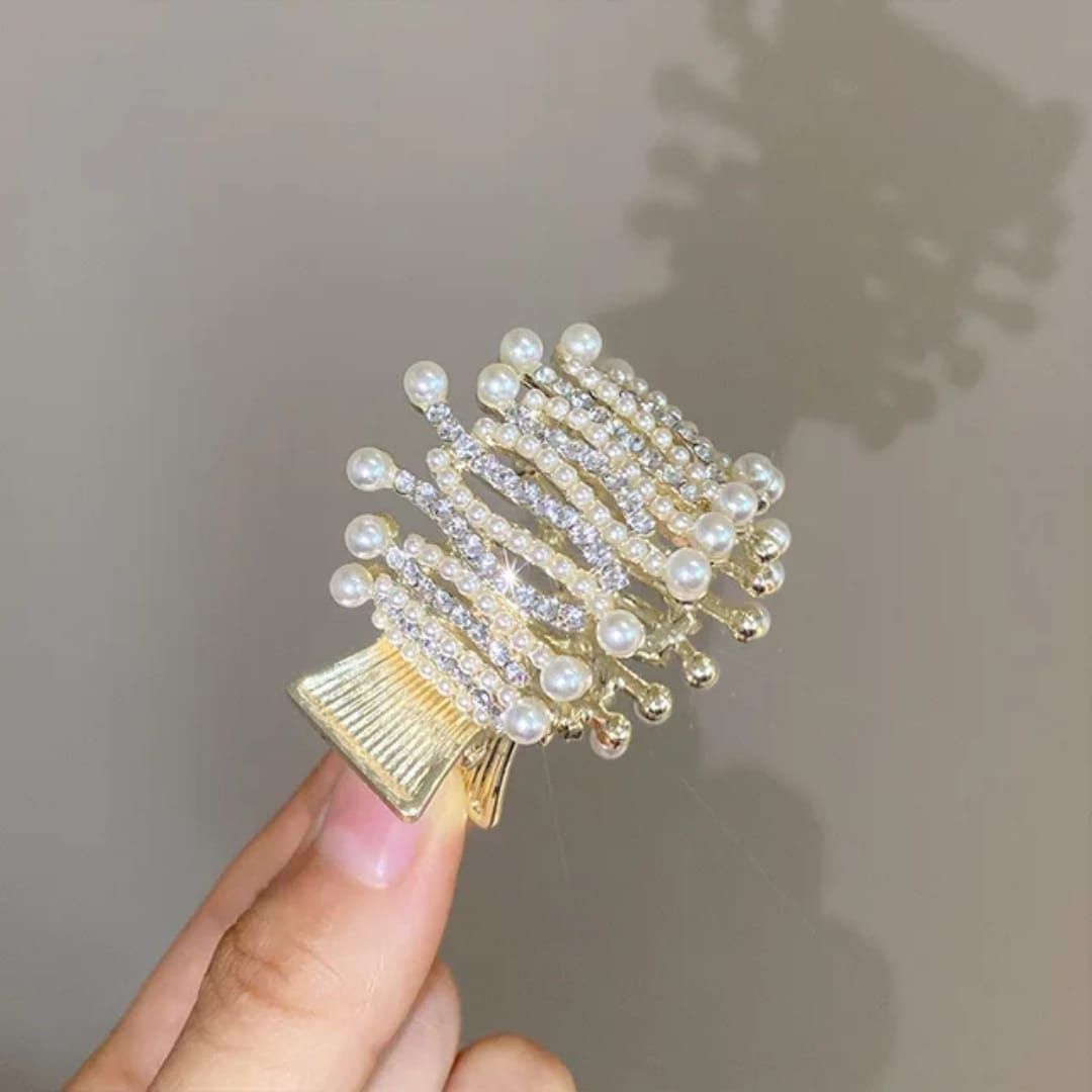 Rhinestone Pearl Hair Claw