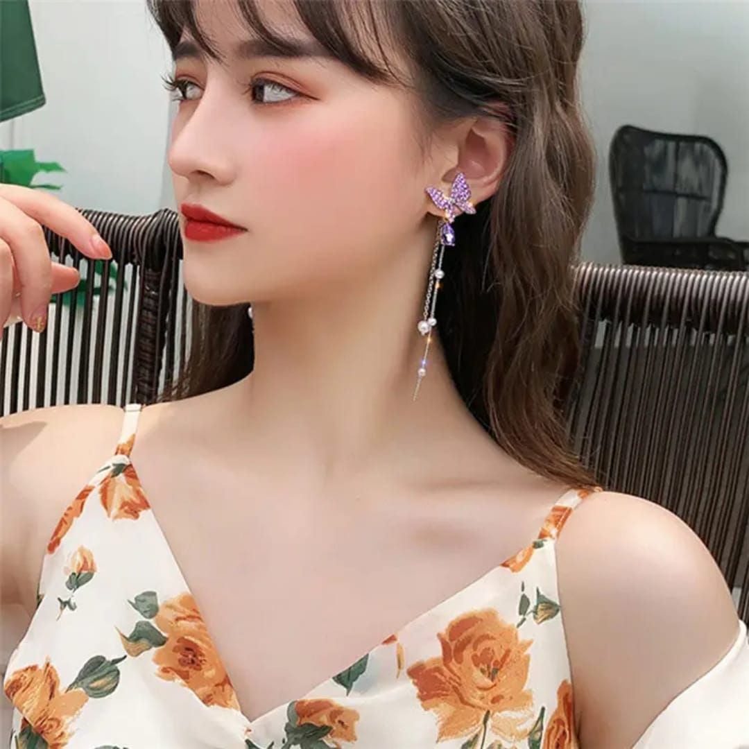Social Butterfly Long Chain Earrings