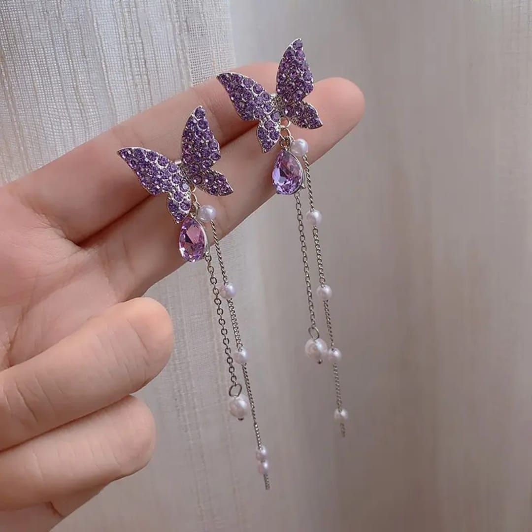 Social Butterfly Long Chain Earrings