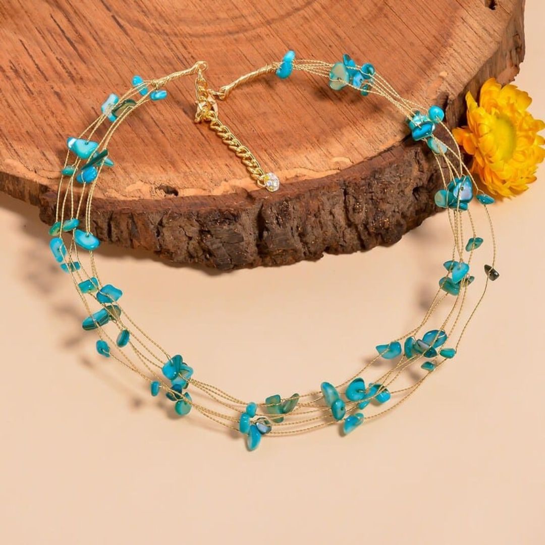 Turquoise Branch Stone Necklace