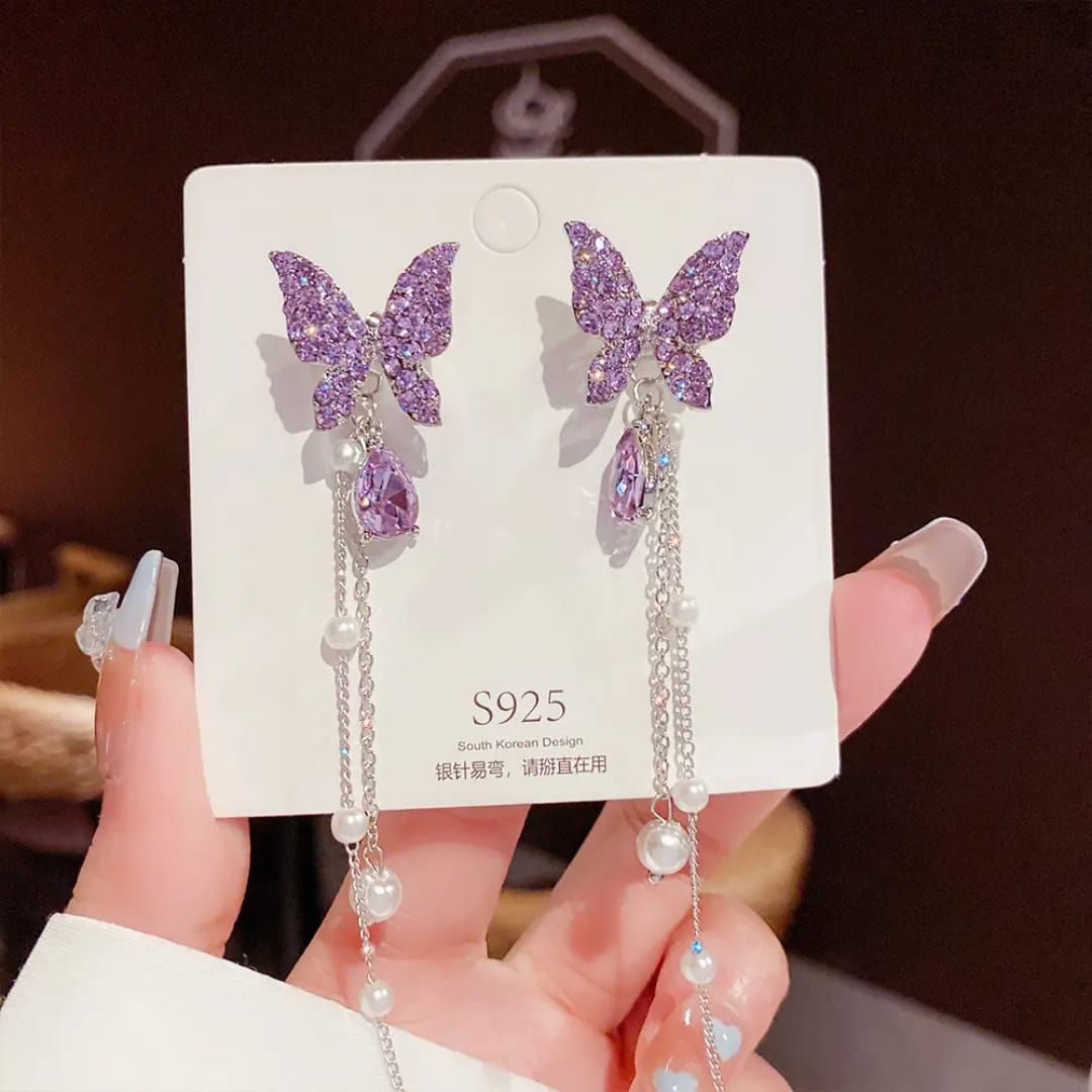 Social Butterfly Long Chain Earrings
