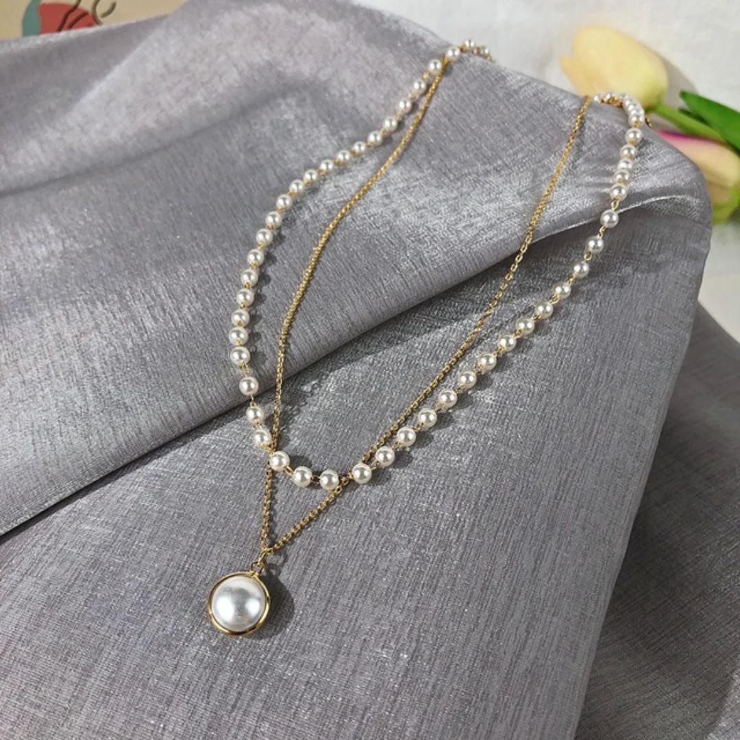 Perky Pearl Layered Necklace