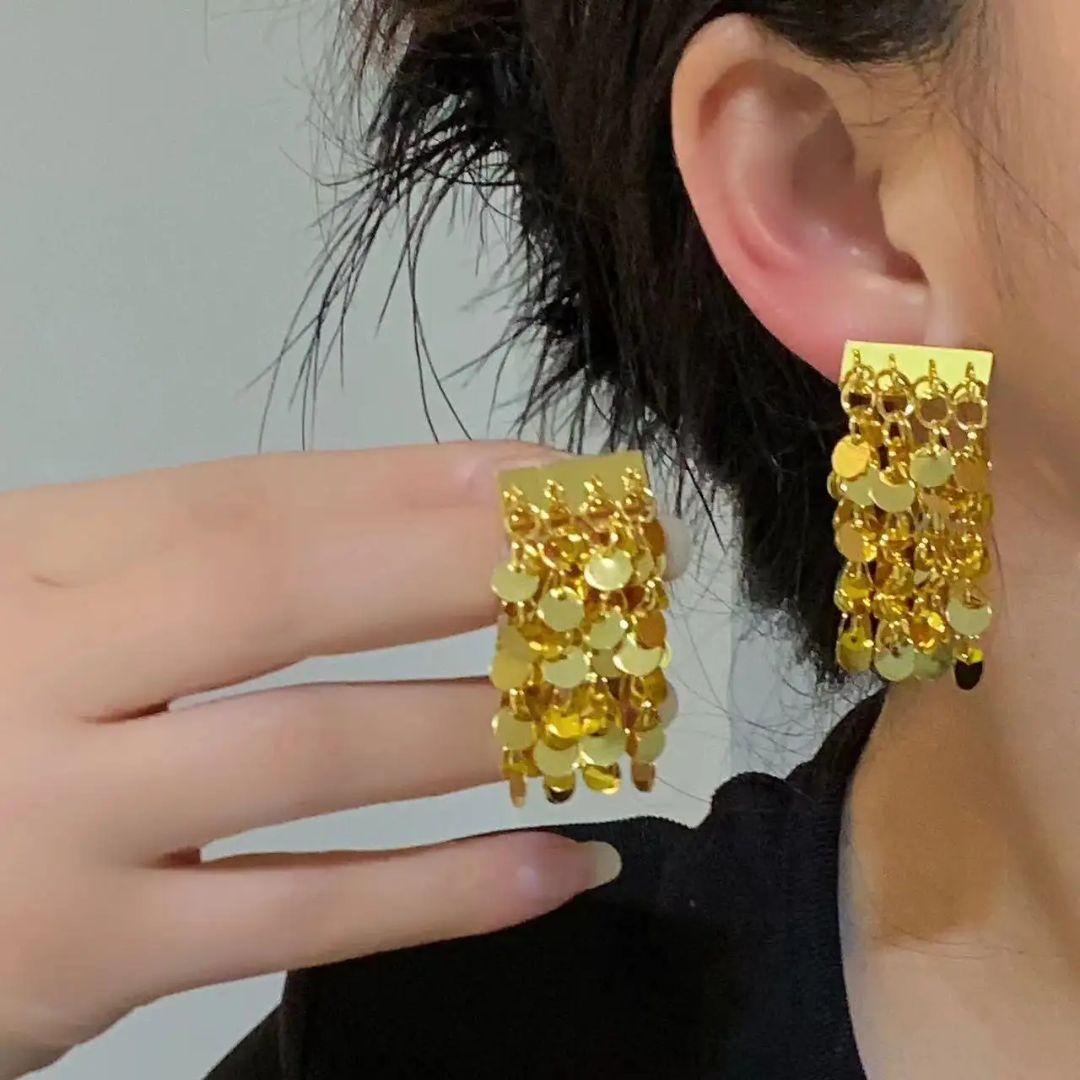 Golden Cascade Earrings